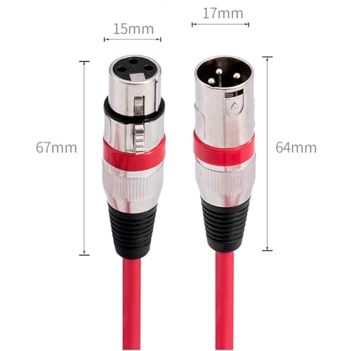 Cable de micrófono XLR de 1m multicolor para mesas de mezcla en estudio de música 8