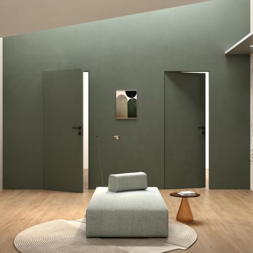 XREVERx Puerta Enrasada de Pared Batiente Reversible, Marco y Puerta Personalizables, Apertura Derecha/Izquierda, Medidas Estándar (Blanco (Pintable), 60 x 210 cm)