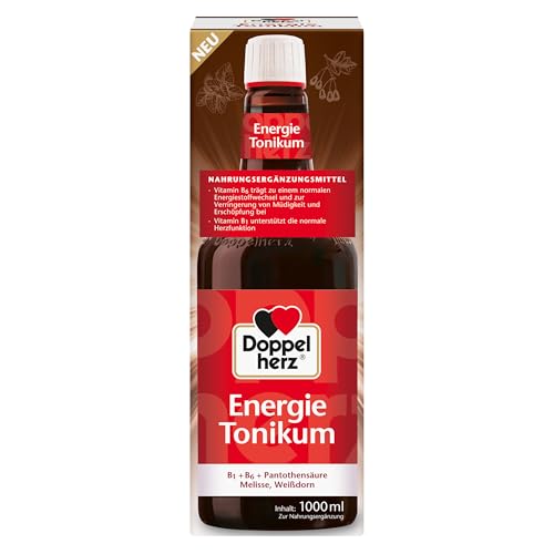 Doppelherz Energie Tonikum - Mit B-Vitaminen, Extrakte aus Weißdornfrüchten, Melissenblätter sowie Konzentrat aus Rotwein - 1000 ml
