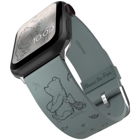 Disney - Winnie the Pooh Blue Fields Smartwatch Strap - Officially Licensed, Compatible with Every Size & Series of Apple Watch (watch not included) Cover