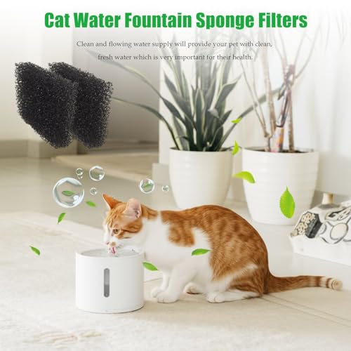 Filtro y esponja para fuente de agua de gato 24 pcs miniatura 4
