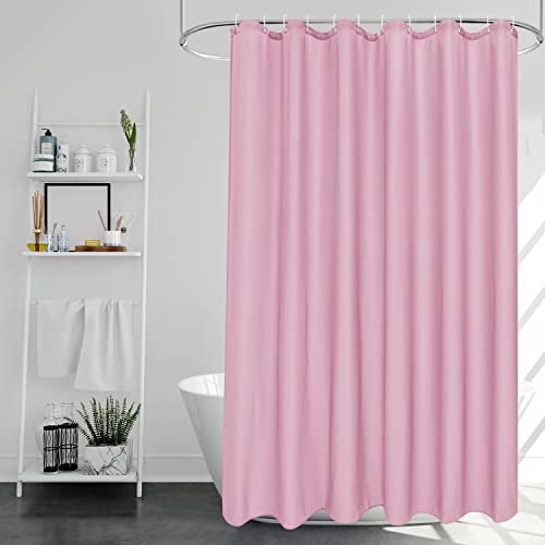EurCross Pink Shower Curtains, Mould Proof and Mildew Resistant Extra Long Shower Curtain Liner 180 x 200cm Drop(72 x 78 Inch),100% Polyester