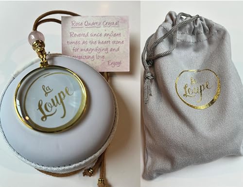 Healing Crystal Magnifying Necklace. Turquoise Howlite, Adjustable Length, Real Suede. Fashionable Alternative To Reading Glasses. La Loupe by Wendra (Turquoise, Brown Suede, Silver)2