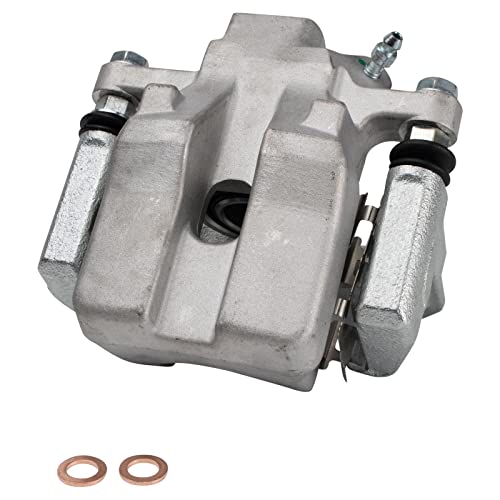 Image of TRQ Rear Brake Pad & Rotor Kit Slotted X Drilled Performance Semi-Metallic Compatible with 2007-2012 Lexus ES350 2008-2012 Toyota Avalon 2007-2011 Camry