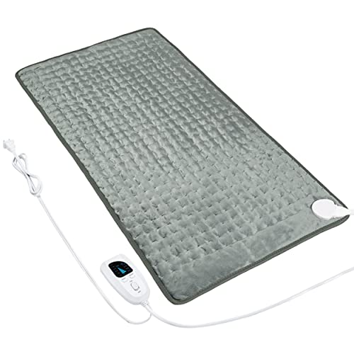 Image of Heating Pad Electric Heat Pad, Hot Heated Pad,Multiple Temp and Timer Settings,Suitable for Shoulders, Neck, arms, Abdomen, Back, Legs, etc. (Gray Green, 40 inchX20 inch)