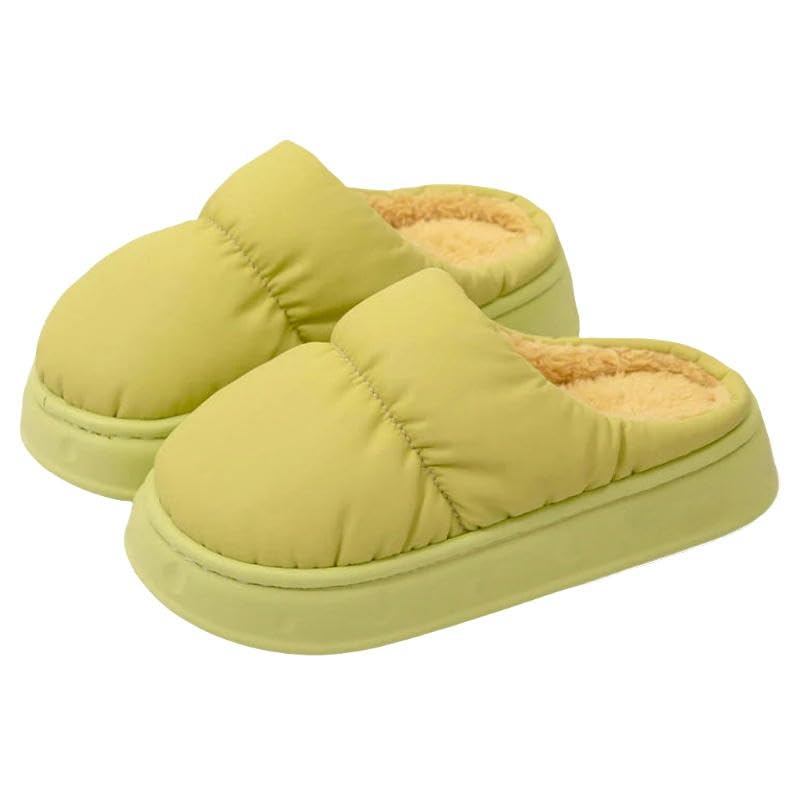 Slippers Waterproof Cotton Slippers For Women Winter Indoor Home Non-Slip Warm Plush Cotton Shoes