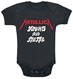 Band-Merch, Bands Metallica Young and Metal Unisex Body schwarz 80/86 100% Baumwolle Band-Merch, Bands