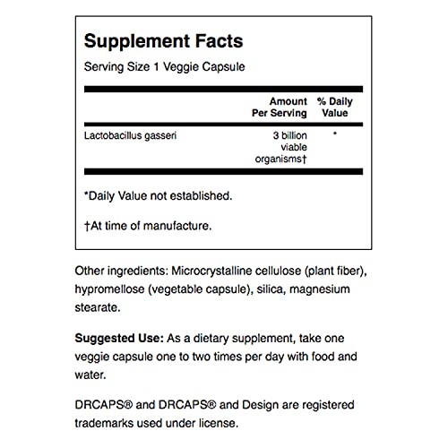 Swanson Lactobacillus Gasseri - Probiotic Supplement Supporting Digestive Health With 3 Billion Cfu - Design-Release Satiety & Fat Metabolism Support - (60 Veggie Capsules) 2 Bottles #TOP2