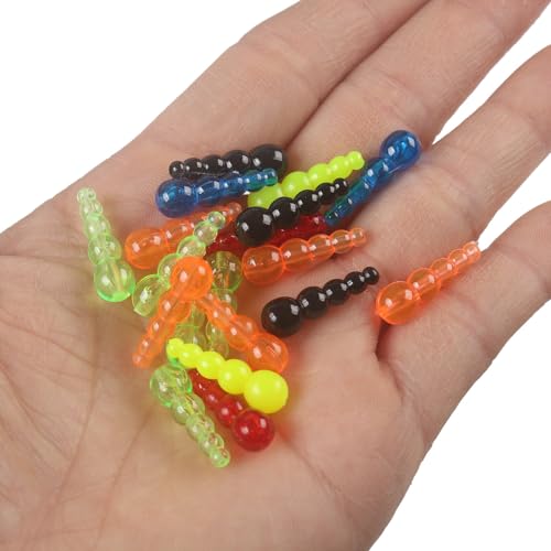 60 piezas de cuentas bloqueadoras en 6 colores para pesca miniatura 4