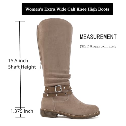 Image of Luoika Women's Extra Wide Calf Knee-High Boots