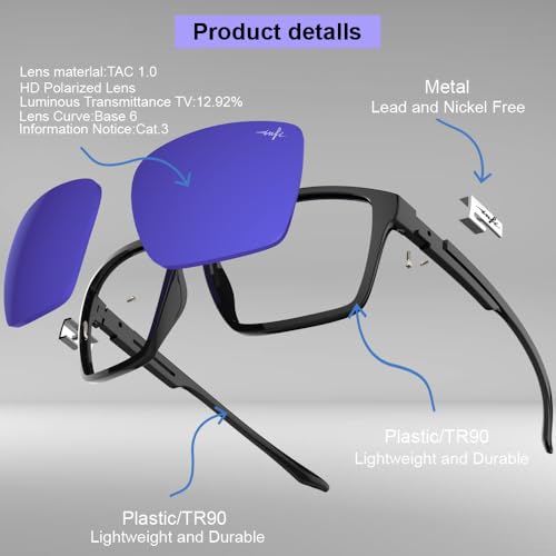 Image of INFI Fishing Polarized Sunglasses for Men Driving Running Golf Sports Glasses Square UV Protection Designer Style Unisex