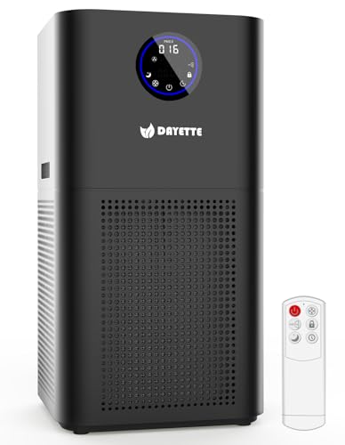 Dayette Air Purifier for Home Pets Dander in Bedroom, Covers Up to 4000 ft², 4-in-1 Filter with HEPA sleep mode, Remove Dust Smoke Pollutants Odor (AP403)
