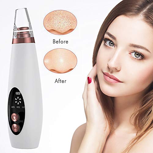 Removedor de cravos a vácuo NXSI, limpador de poros facial, kit de extrator de acne elétrico com 6 v
