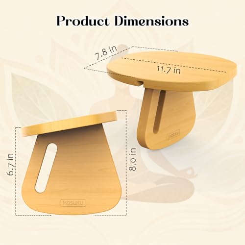 Meditation Bench (Seiza Bench) – Pine Wood Kneeling Prayer Seat, Portable Yoga & Meditation Stool - Image 3