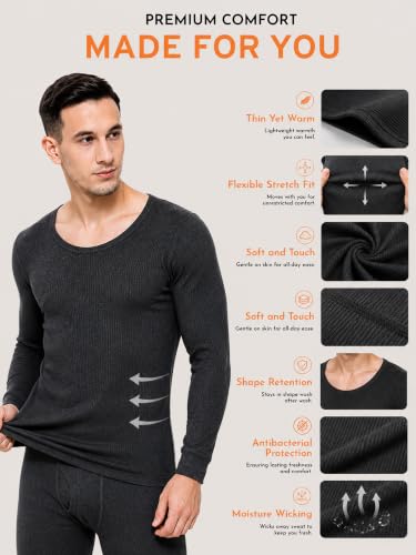 Image of BODYCARE Men's Slim Fit Thermal Top Round Neck Full Sleeves Pack Of 1
