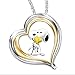 Produktbild EORj98D Herzförmige Halskette Snoopy Cartoon Welpen Anhänger Vergoldet 18 Karat Gelbgold Mädchen Zubehör Für Freunde, Paare