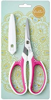 Beaditive Multipurpose Craft Scissors - High-Leverage Crafting Scissors with Sharp Carbon Steel Blades - Ergonomic Sewing Scissors for Heavy Duty Projects - Safe Office, Scrapbook, Leather Scissors