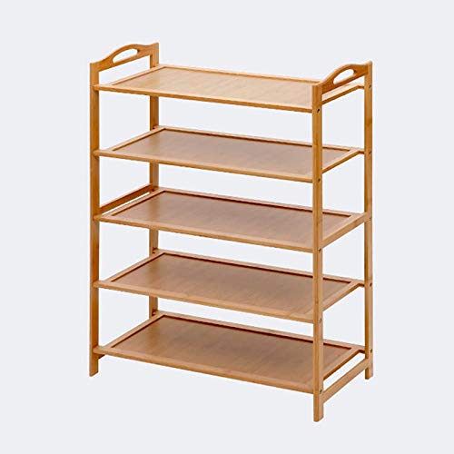 aipipl Zapateros domésticos Sencillos, Zapatero de bambú Multifuncional Zapatero no Plegable Zapatero Mini Zapatero Adecuado para Puertas, Salas de Estar y pasillos, C