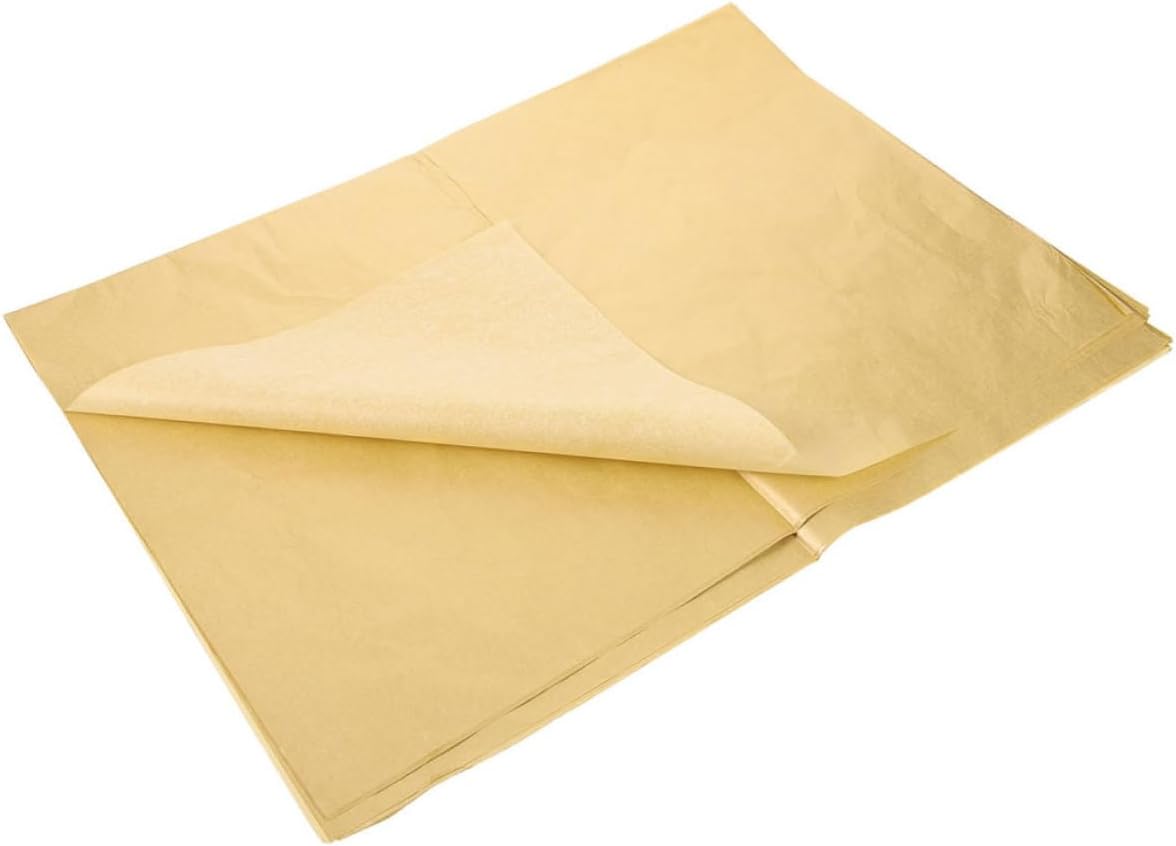 PLAFOPE 50sheets Gold Tissue Paper Wrap for Flower Bouquets and Decorative Craft Liner Lightweight for Packaging and Crafts