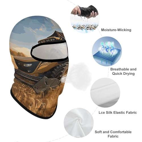 Balaclava para Tractor de Granja, Máscara Facial para Hombres y Mujeres, Protección Solar Transpirable con Cubierta Total de la Cabeza para Senderismo, Ciclismo, Correr, Conducir miniatura 3