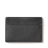 Leatherology RFID Black Onyx Men's Slim Credit Card Case Wallet - 4 credit card slots, center pocket for cash or receipts, slim silhouette design