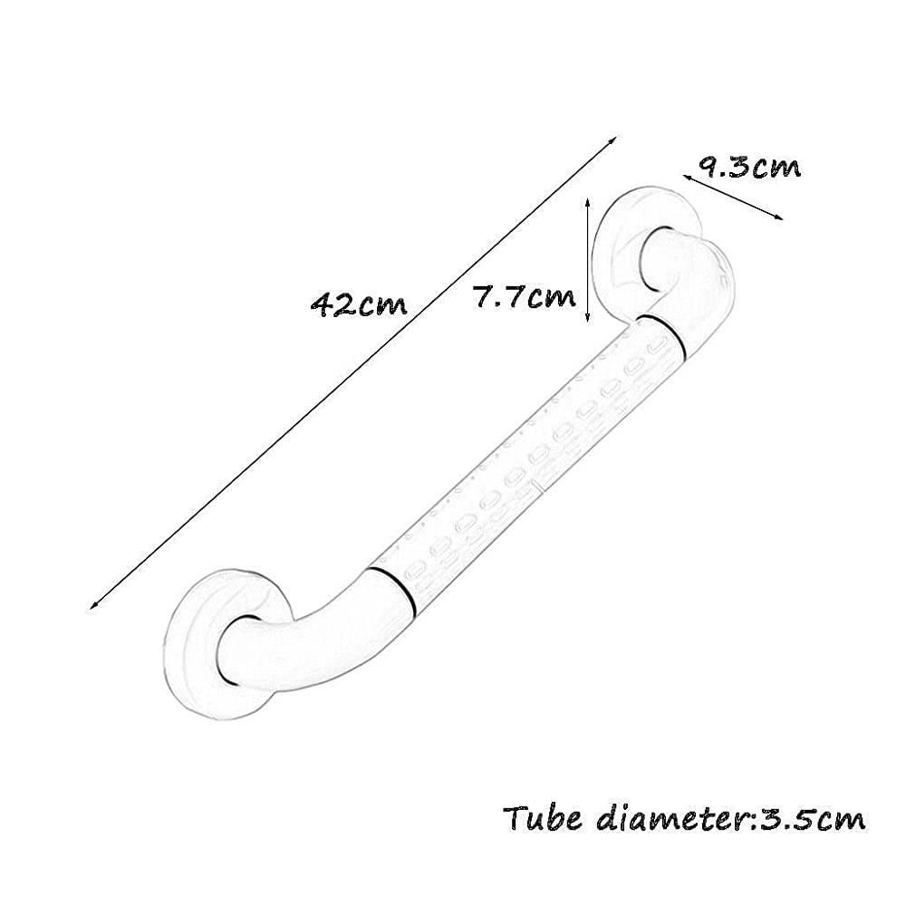 Pasamanos, apoyabrazos de Seguridad, Barra de Apoyo para baño y Ducha, pasamanos para Personas con discapacidad o Mayores, Antideslizantes, Ayuda para el baño/38 cm