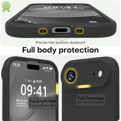Image of LOVE 3000 Designed for iPhone Air Case, Premium Silicone [Compatible with Magsafe][Soft Anti-Scratch Microfiber Lining] Shockproof Protective Phone Case for Men Women 6.5 inch, Black