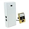 Newhouse Hardware MCHBV Wireless Mechanical Two-Note Chime and Door Button with Built-in Viewer, One Size, White/Brass