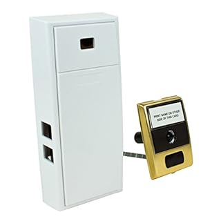 Newhouse Hardware MCHBV Wireless Mechanical Two-Note Chime and Door Button with Built-in Viewer, One Size, White/Brass
