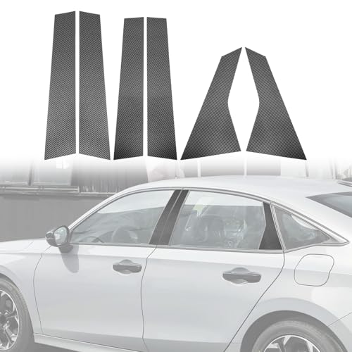 ramuel PC Door Window B Pillar Post Trim for Honda Civic 2022-2025