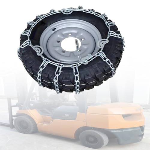 フォークリフト・特殊車両用 タイヤチェーン シングルタイプ 1ペア 23x9-10/650-10対応 3ウィールフォークリフト 専用 電動フォークリフト 狭小倉庫 雪道 対策 2本組 825-15