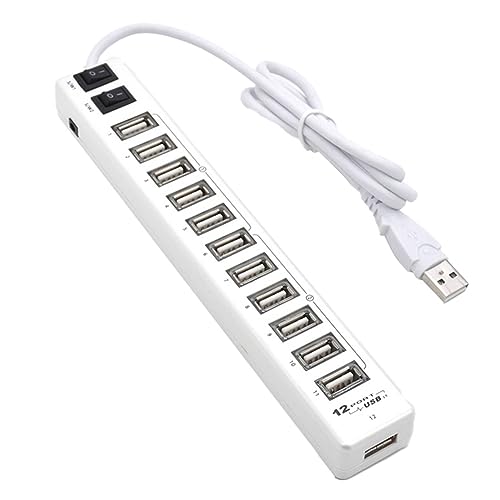 Eighosee Hub USB 12 Puertos USB 3.0 Hub Multi USB Splitter Switch Transferencia de Datos de Alta Velocidad para Computadora PortáTil,