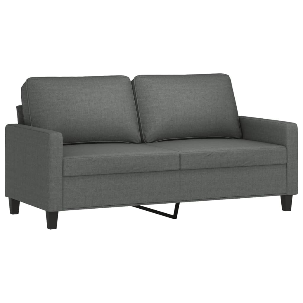 3-częściowy komplet mebli z poduszkami, ciemnoszary, z tkaniny, przytulna sofa narożna do salonu, wytrzymała tapicerka, trwałe meble do salonu
