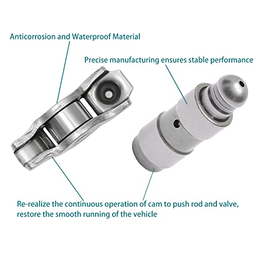 3.6 Engines Rocker Arm & Valve Lifter Kit Compatible With Chrysler 300, Dodge Journey Charger, Wrangler, Ram 1500 & More Replaces# 5184296Ah, 5184332Aa #TOP4