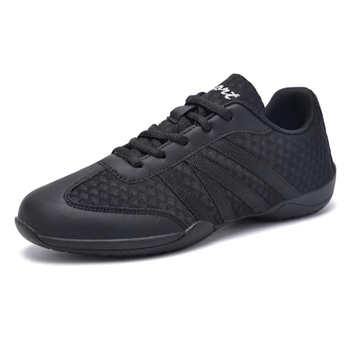 Image of White Cheer Shoes for Girls Womens Cheer Shoes Youth Girls Cheerleading Shoes Competition Gear Dance Tennis Sports Training Athletic Comfortable Flats Breathable Soft Kids Cheer Sneakers