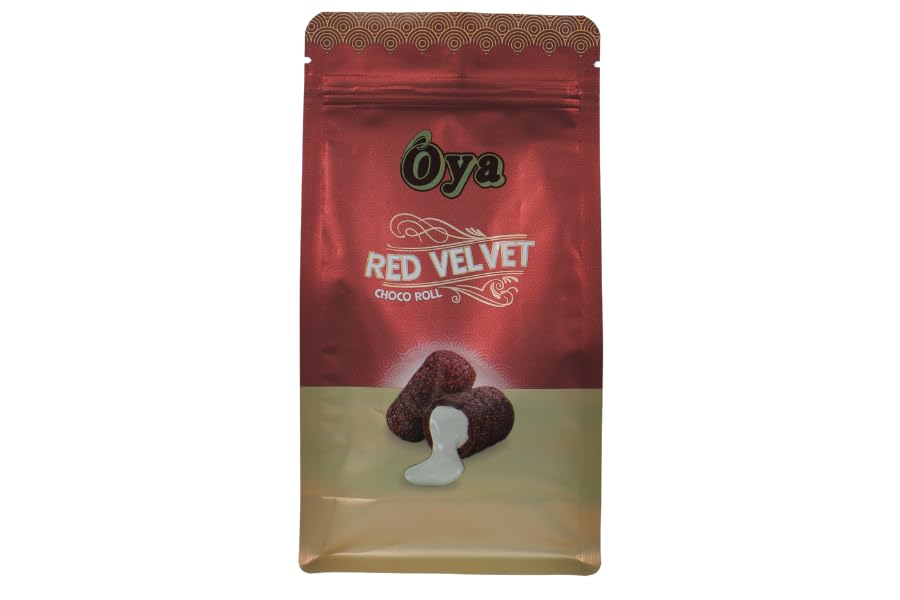Oya Chocolate Premium Red Velvet Yummy Choco Roll 200 Gram| Diwali Gift Box | Cheese Red Velvet imported from UAE. Delicious mouth melting Chocolate. Yummy mouth melting Cheese Red Velvet Choco Roll | Classic Delicious Wafer Roll Sticks with Red Velvet and Cocoa Cream, Smooth Crunchy Snacks, Biscuits, Sweet Treats for Kids and Adults | A delicious snack for a cozy tea time or coffee break | The assorted set is perfect for parties, family gatherings, or as a sweet gift for someone special | A sweet gift for chocolate enthusiasts | Imported from UAE. Delicious Mouth Melting Chocolate