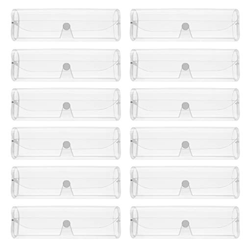 INNOLIFE Clear Plastic Eyeglasses Case Reading Glasses Box - 6 Pack
