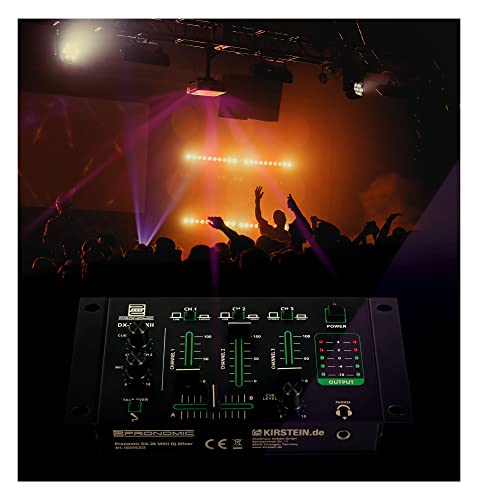 Pronomic DX-26 MKII DJ-Mixer 3-Kanal Mischpult für DJs