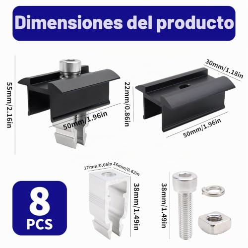 Abrazadera de Aluminio Soporte de Montaje de Panel Solar Resistente a la Corrosión Marina 3