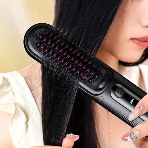 Cepillo Alisador de Pelo Recargable USB Inalámbrico miniatura 4