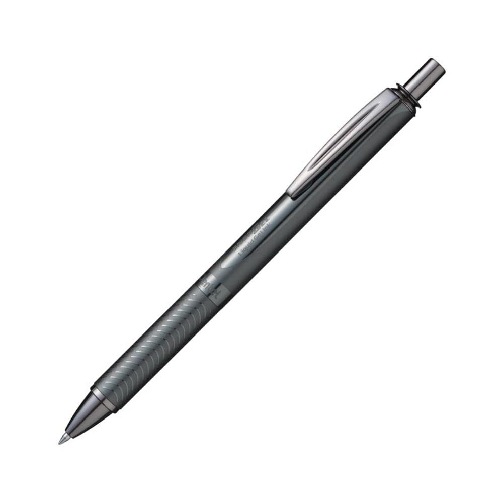 PentelBL407MA-A EnerGel Sterling Liquid Gel Rollerball Pen Anthracite  Barrel mm Stroke Width mm Ball Diameter Black Ink