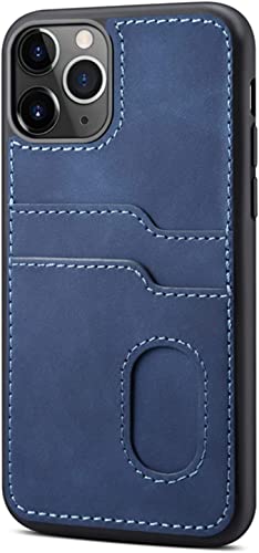 Étui cuir PU iPhone 12 Pro Max GUMMMY bleu élégant avec finitions soignées