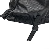 Outdoor Climbing Gaiters for Hiking Snow Skiing, Waterproof Boot Leg Covers with Adjustable Height, 420D Oxford Cloth Leggings for Mountaineering Protection Gear, Pair(Black)