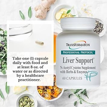 Transformation The Genesis of Good Health Enzymes Professional Protocol Liver Support Formula Supplement with Vitamin A, Herbal Blend & Digestive Enzymes - 60 Capsules