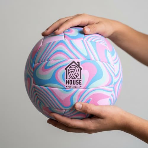 Image of in The House Soft Indoor Volleyball for Boys & Girls (Ages 3+) - Realistic Feel - Training Ball for Indoor Play - Bring Vball Practice Home - Great Gift for Any Volleyball Player