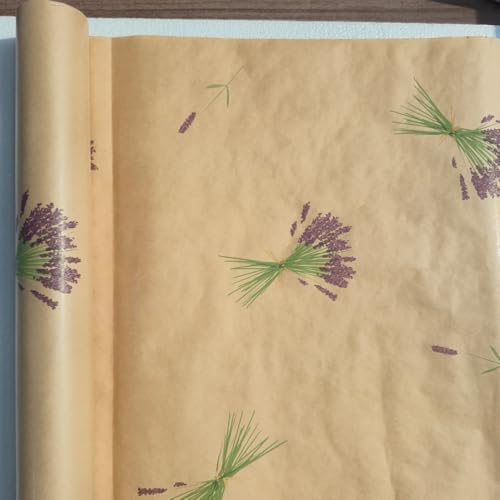 Image of Oasis Eco-Friendly Bouquet Wrapping Roll | Pink Delphinium Printed Luxe Flower Wrap For Fresh Flowers & Gift Packaging | Florist Essential Supplies - 25 Meter Long