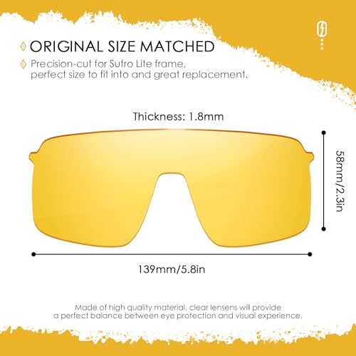 Image of ANSI Z87.1 Replacement Lenses For Oakley Sutro Lite OO9463 Sunglasses