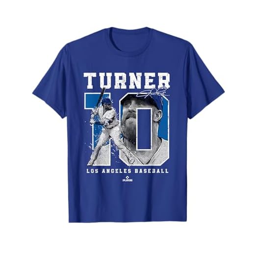 Number and Portrait Justin Turner Los Angeles MLBPA T-Shirt