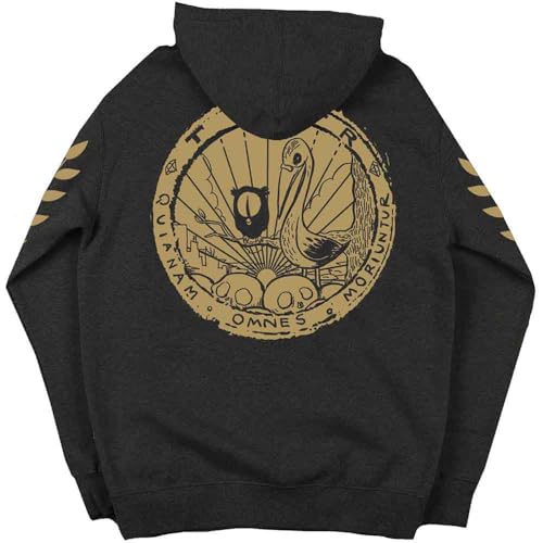 TV On The Radio Sweat-Shirt à Capuche en Coton Épais Motif One Eyed Bird Homme M