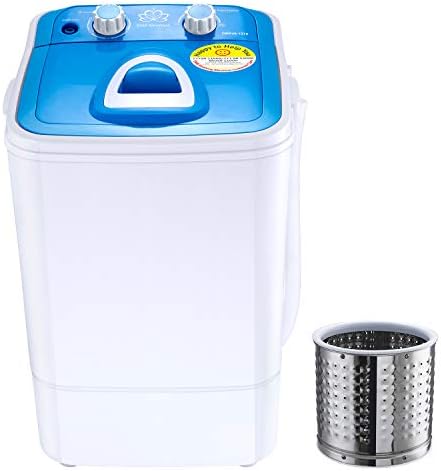DMR Model DMR 46-1218 (W2Yr) Top Load 4 star Single Tub 4.6Kg Portable Mini Washing Machine with 2kg Steel Dryer Basket (Blue) - With 2 years Free Spare Supply Warranty